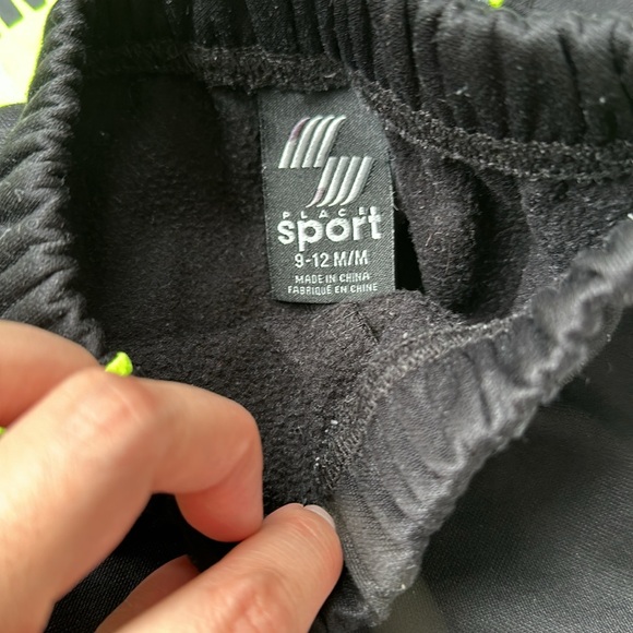 Kids track suit set, black neon yellow, 12-18M - Picture 2 of 3